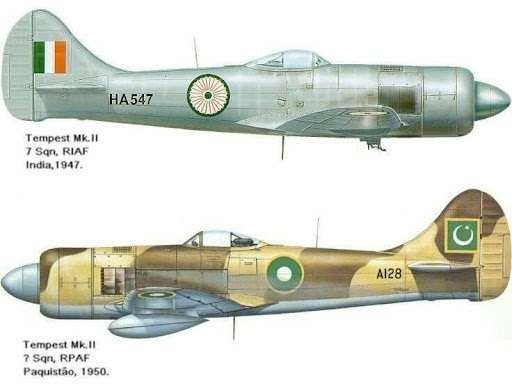 Indian and Pakistan Air Force Hawker Tempest
